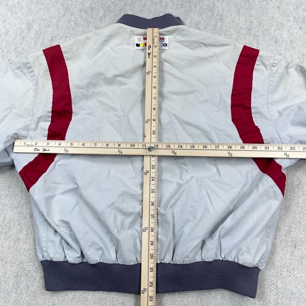 Vintage Winston Cup Jacket Men Large Gray Bomber USA 80s 90s Nascar Racing Worn - Picture 11 of 15